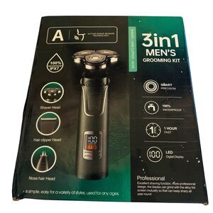 3 In 1 Men's Grooming Kit - Shaver Head Clipper Head Nose Hair Head New